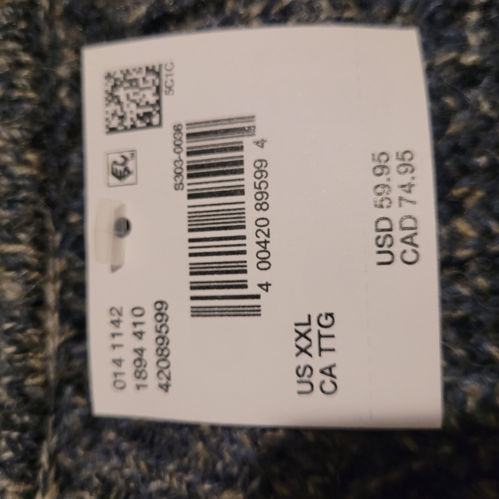 Blue and Gray Knit Sweater
